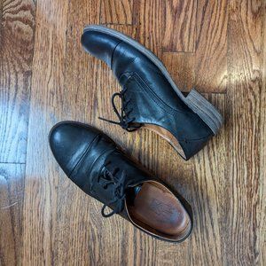 Letty Soft Black Leather Oxfords